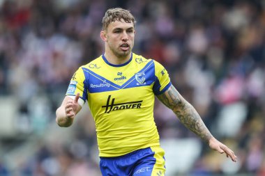 Warrington Wolves 'tan Sam Powell Betfred Süper Lig 8. Raundunda Leigh Leopards, Warrington Wolves' a karşı Leigh Spor Köyü, Leigh, İngiltere, 19 Nisan 2025