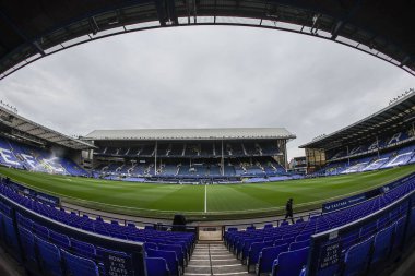 Goodison Park 'ın, Premier Lig karşılaşması öncesinde Everton' a karşı Manchester City 'nin Goodison Park, Liverpool, İngiltere' de 19 Nisan 2025