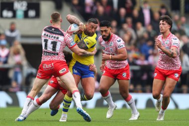 Warrington Wolves takımından Paul Vaughan, 19 Nisan 2025 'te Leigh Spor Köyü' nde oynanan 8. Betfred Süper Lig karşılaşmasında yenildi.