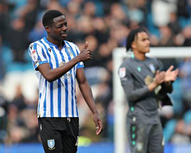 Sheffield 'li Anthony Musaba, 21 Nisan 2025' te Sheffield, İngiltere 'de Çarşamba günü Middlesbrough' a karşı oynanan Gökyüzü İddia Şampiyonası maçını kutluyor.