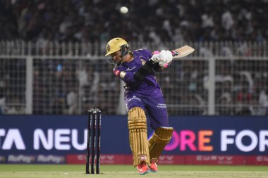 Kolkata Knight Riders 'ın kaptanı Sunil Narine, 21 Nisan 2025 tarihinde Kolkata' daki Eden Gardens 'ta Kolkata Knight Riders ve Gujarat Titans arasında oynanan 20 kriket maçında görülüyor. Fotoğraf: Debajyoti Chakraborty