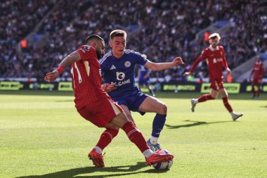 Liverpool 'dan Muhammed Salah, 20 Nisan 2025' te King Power Stadyumu 'nda Leicester City ile Liverpool arasında oynanan Premier League maçı sırasında hareket halindeydi.