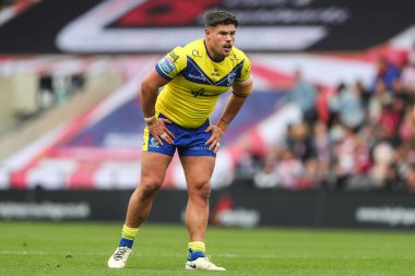Warrington Wolves takımından Joe Philbin 19 Nisan 2025 'te Leigh Spor Köyü' nde oynanan 8. Betfred Süper Lig karşılaşmasında Leigh Leopards, Warrington Wolves 'a karşı.
