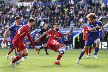 Liverpool 'dan Muhammed Salah, 20 Nisan 2025' te King Power Stadyumu 'nda Leicester City ile Liverpool arasında oynanan Premier League maçında gol atma şansı yakaladı.