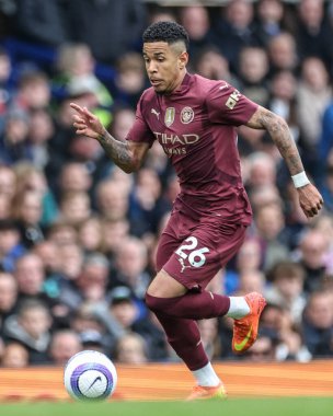 Manchester City 'den Savinho Premier League maçı sırasında Everton, Manchester City' ye karşı Goodison Park, Liverpool, İngiltere, 19 Nisan 2025