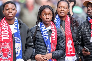 20 Nisan 2025 'te King Power Stadyumu' nda oynanan Premier League maçı sırasında taraftarlar King Power Stadyumu 'na geldi.
