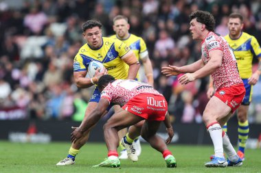 Warrington Wolves takımından Joe Philbin, 19 Nisan 2025 'te Leigh Spor Köyü' nde oynanan Betfred Süper Lig 8. Raundunda Leigh Leopards ve Warrington Wolves maçına çıktı.