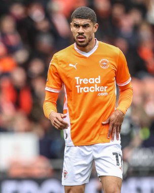 Blackpool takımından Ashley Fletcher 21 Nisan 2025 'te Bloomfield Road, Blackpool' da Blackpool-Wrexham maçında
