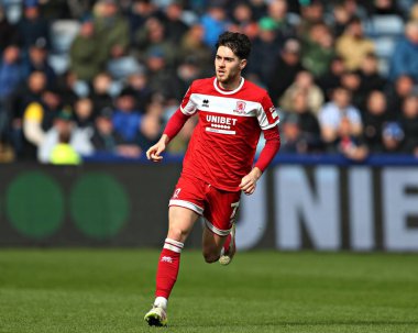 Middlesbrough Futbol Kulübü 'nden Hayden Hackney, 21 Nisan 2025' te İngiltere 'nin başkenti Sheffield' da Çarşamba günü Middlesbrough 'a karşı oynanan Gökyüzü İddia Şampiyonası maçında