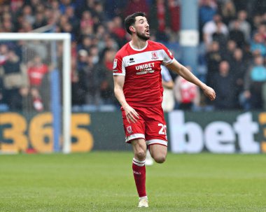 Middlesbrough Futbol Kulübü 'nden Finn Azaz, Gök İddia Şampiyonası maçında Sheffield Wednesday, Middlesbrough' a karşı, Hillsborough, Sheffield, İngiltere, 21 Nisan 2025