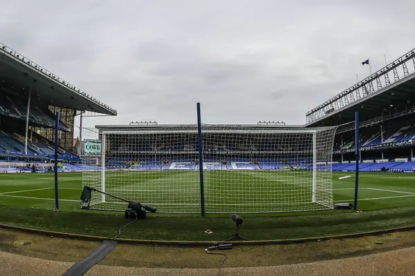 Goodison Park 'ın, Premier Lig karşılaşması öncesinde Everton' a karşı Manchester City 'nin Goodison Park, Liverpool, İngiltere' de 19 Nisan 2025