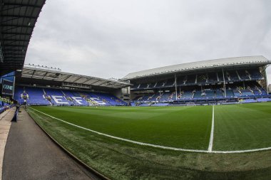 Goodison Park 'ın, Premier Lig karşılaşması öncesinde Everton' a karşı Manchester City 'nin Goodison Park, Liverpool, İngiltere' de 19 Nisan 2025