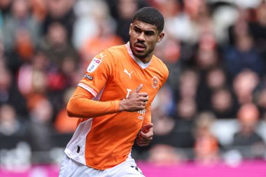 Blackpool takımından Ashley Fletcher 21 Nisan 2025 'te Bloomfield Road, Blackpool' da Blackpool-Wrexham maçında