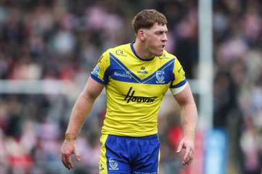 Warrington Wolves 'tan Dan Russell Betfred Süper Lig 8. Raundunda Leigh Leopards' a karşı Warrington Wolves maçı sırasında Leigh Spor Köyü, Leigh, İngiltere, 19 Nisan 2025