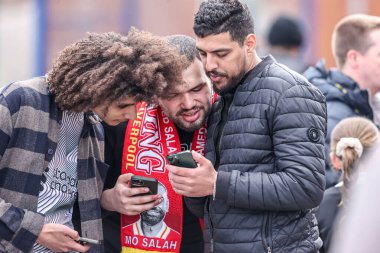 20 Nisan 2025 'te King Power Stadyumu' nda oynanan Premier League maçı sırasında taraftarlar King Power Stadyumu 'na geldi.