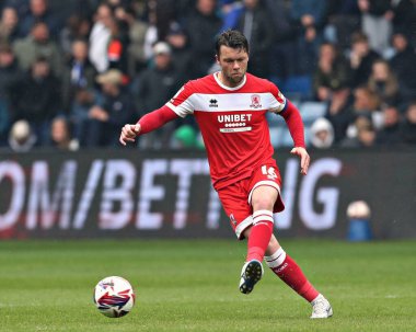 Middlesbrough Futbol Kulübü 'nden Jonny Howson 21 Nisan 2025' te İngiltere 'nin başkenti Hillsborough' da Sheffield Wednesday ve Middlesbrough maçında