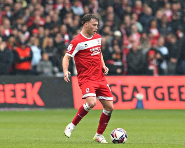 Middlesbrough Futbol Kulübü 'nden Aidan Morris, Gök İddia Şampiyonası maçında Sheffield Wednesday, Middlesbrough' a karşı Hillsborough, Sheffield, İngiltere, 21 Nisan 2025