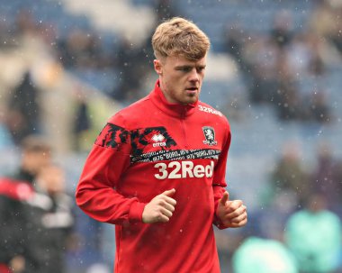 Middlesbrough Futbol Kulübü 'nden Tommy Conway Sky Bet Şampiyonası maçından önce Sheffield Wednesday, Hillsborough, Sheffield, İngiltere' de Middlesbrough 'a karşı, 21 Nisan 2025