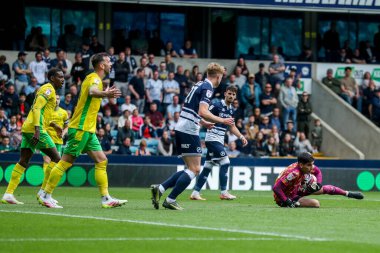 Norwich City 'den Vicente Reyes 21 Nisan 2025' te Londra 'daki The Den' de Millwall 'a karşı Norwich City Gökyüzü İddia Şampiyonası maçında bir kurtarış yaptı.