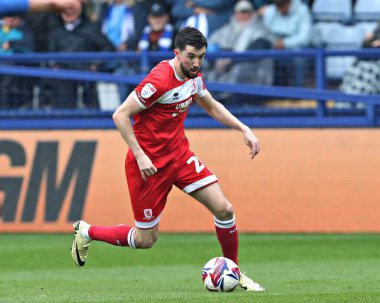 Middlesbrough Futbol Kulübü 'nden Finn Azaz, Gök İddia Şampiyonası maçında Sheffield Wednesday, Middlesbrough' a karşı, Hillsborough, Sheffield, İngiltere, 21 Nisan 2025
