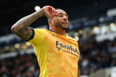 Derby County 'den Nathaniel Mendez-Laing, 21 Nisan 2025' te Hawthorns, West Bromwich, Birleşik Krallık 'ta oynanan West Bromwich Albion - Derby County maçında 1-3 kazanma hedefini kutluyor.