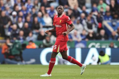 Liverpool 'dan İbrahima Konat Premier Lig maçı sırasında Leicester City Liverpool' a karşı King Power Stadyumu, Leicester, İngiltere, 20 Nisan 2025