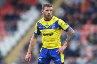 Warrington Wolves takımından Marc Sneyd, 19 Nisan 2025 'te Leigh Spor Köyü' nde oynanan 8. Betfred Süper Lig karşılaşmasında Leigh Leopards 'a karşı Warrington Wolves maçında...