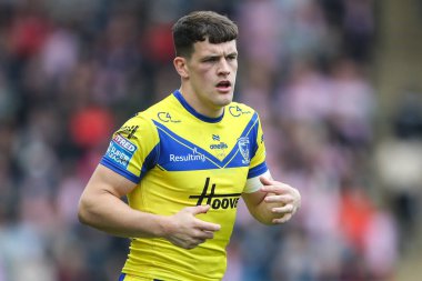 Warrington Wolves takımından Josh Thewlis, 19 Nisan 2025 'te Leigh Spor Köyü' nde oynanan 8. Betfred Süper Lig karşılaşmasında Leigh Leopards 'a karşı Warrington Wolves maçında...