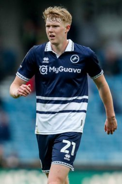 Millwall 'dan Josh Coburn, 21 Nisan 2025' te İngiltere 'nin başkenti Londra' da oynanan Millwall-Norwich City maçında maç yapıyor.