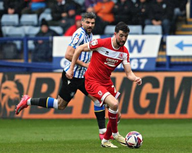 Middlesbrough Futbol Kulübü 'nden Finn Azaz, Gök İddia Şampiyonası maçında Sheffield Wednesday, Middlesbrough' a karşı, Hillsborough, Sheffield, İngiltere, 21 Nisan 2025