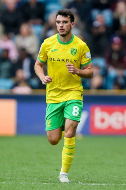 Norwich City 'den Liam Gibbs, 21 Nisan 2025' te İngiltere 'nin başkenti Londra' da oynanan Millwall-Norwich City maçında maç yapıyor.