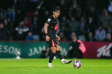 Birmingham City 'den Lee Myung-Jae 24 Nisan 2025' te İngiltere 'nin Lamex Stadyumu' nda Stevenage-Birmingham City maçında