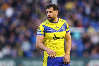 Warrington Wolves 'un Toby King' i Betfred Süper Lig 9. Maçı sırasında Warrington Wolves St. Helens 'e karşı Halliwell Jones Stadyumu, Warrington, Birleşik Krallık, 24 Nisan 2025