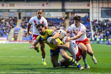 Warrington Wolves 'tan Toby King 24 Nisan 2025' te Warrington Jones Stadyumu 'nda oynanan 9. Betfred Süper Lig karşılaşmasında skoru 4-0 yaptı.