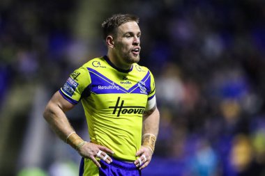 Warrington Wolves 'tan Matt Dufty, 9. Betfred Süper Lig karşılaşmasında Warrington Wolves St. Helens' e karşı Halliwell Jones Stadyumu, Warrington, Birleşik Krallık, 24 Nisan 2025