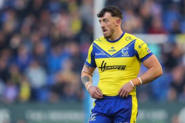 Warrington Wolves takımından Matty Ashton, 9. Betfred Süper Lig karşılaşmasında Warrington Wolves St. Helens 'e karşı Halliwell Jones Stadyumu, Warrington, Birleşik Krallık, 24 Nisan 2025