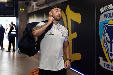 Warrington Wolves 'tan Matty Ashton, 24 Nisan 2025' te İngiltere 'nin Warrington kentinde oynanan Warrington Wolves-St Helens maçının 9.