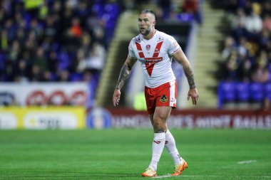St. Helens 'den Curtis Sironen, Betfred Süper Lig 9. Raundunda Warrington Wolves, St. Helens' e karşı Halliwell Jones Stadyumu, Warrington, Birleşik Krallık, 24 Nisan 2025