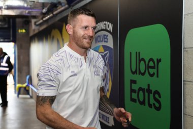 Warrington Wolves 'tan Marc Sneyd, 24 Nisan 2025' te İngiltere 'nin Warrington kentinde oynanan 9. Betfred Süper Lig karşılaşmasında Warrington Wolves St. Helens' a karşı.