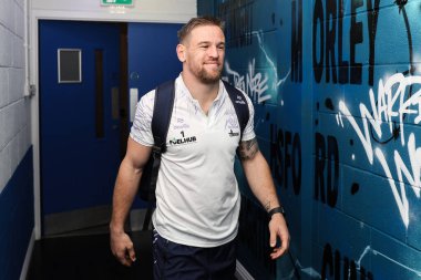 Warrington Wolves 'tan Matt Dufty, 24 Nisan 2025' te İngiltere 'nin Warrington kentinde oynanan Warrington Wolves-St Helens maçının 9.