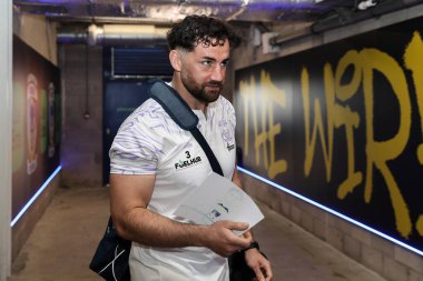 Warrington Wolves 'tan Toby King, 24 Nisan 2025' te Warrington Jones Stadyumu 'nda oynanan Warrington Wolves-St Helens maçında Betfred Süper Lig 9.