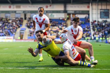 Warrington Wolves 'tan Toby King 24 Nisan 2025' te Warrington Jones Stadyumu 'nda oynanan 9. Betfred Süper Lig karşılaşmasında skoru 4-0 yaptı.