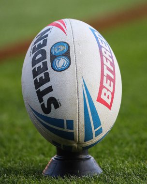 Betfred Süper Lig 9. Raundunda oynanan maç Warrington Wolves 'a karşı St Helens maçı Halliwell Jones Stadyumu, Warrington, Birleşik Krallık, 24 Nisan 2025