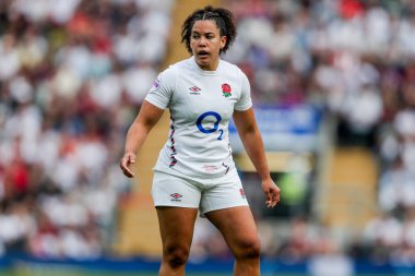Tatyana, İngiltere 'nin kadınlarının 2025 Guinness Kadınlar Maçı' nda izlediğini duydum. 6 Milletler, 26 Nisan 2025 'te Twickenham' daki Allianz Stadyumu 'nda Fransa' ya karşı İngiltere maçı.