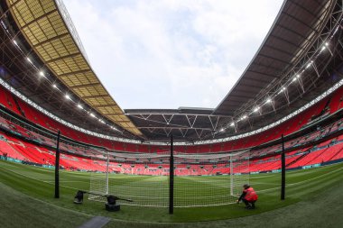Wembley 'de, 26 Nisan 2025' te Londra, Wembley Stadyumu 'ndaki Kristal Saray ile Aston Villa arasında oynanan FA Cup yarı final karşılaşması öncesinde genel bir görüş.