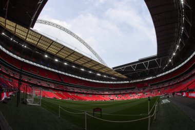 Wembley 'de, 26 Nisan 2025' te Londra, Wembley Stadyumu 'ndaki Kristal Saray ile Aston Villa arasında oynanan FA Cup yarı final karşılaşması öncesinde genel bir görüş.