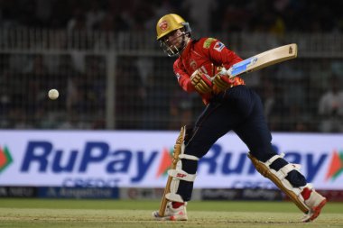 Punjab Kings takımından Prabhsimran Singh, 26 Nisan 2025 'te Eden Gardens' ta oynanan Kolkata Knight Riders ve Punjab Kings arasında oynanan 2025 IPL karşılaşmasında atış yaptı. Fotoğraf: Debajyoti Chakraborty (Fotoğraf: Ahlaksız Chakraborty / Haber Resimleri)