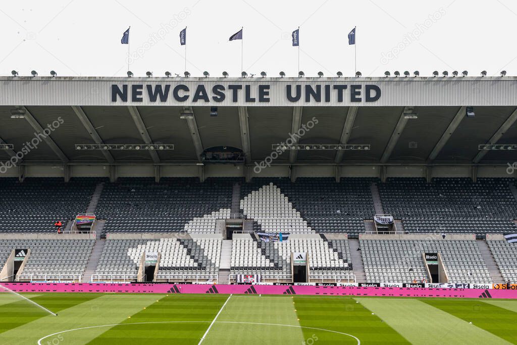 A general view of St James' Park ahead of the Premier League match Newcastle United vs Ipswich Town at St. James's Park, Newcastle, United Kingdom, 25th April 2025