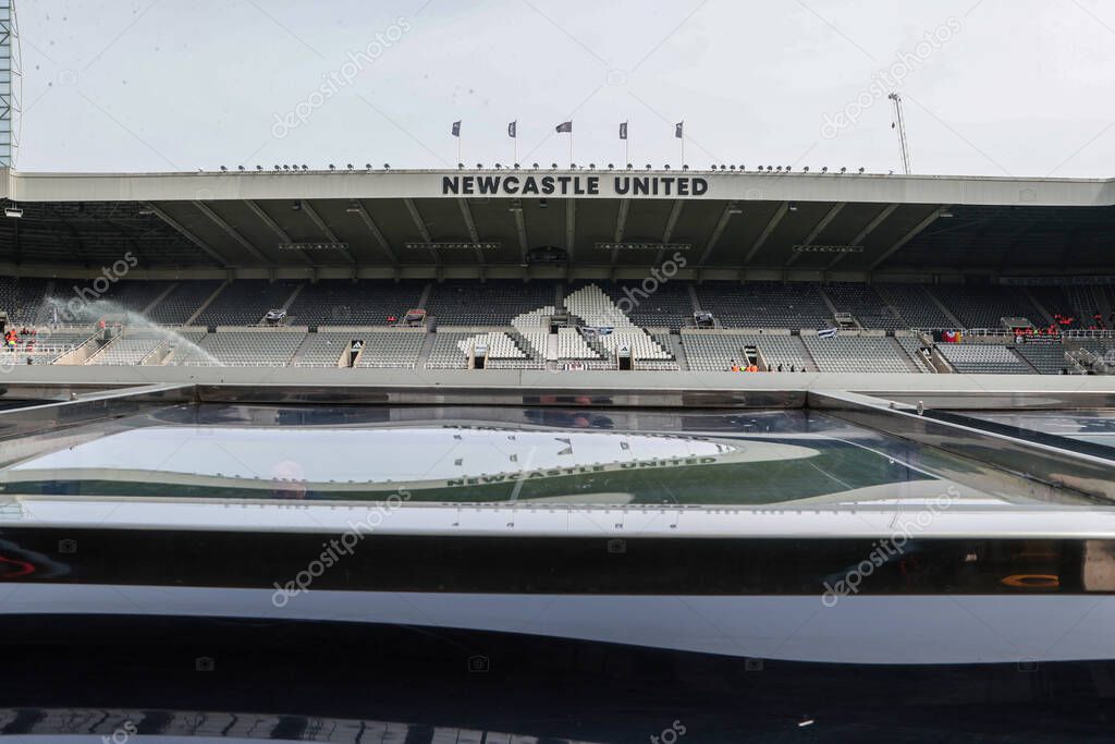 A general view of St James' Park ahead of the Premier League match Newcastle United vs Ipswich Town at St. James's Park, Newcastle, United Kingdom, 25th April 2025