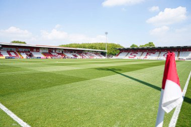 Lamex Stadyumu, Stevenage - Rotherham United maçının önünde 27 Nisan 2025 'te Stevenage Stevenage, İngiltere' de oynanacak